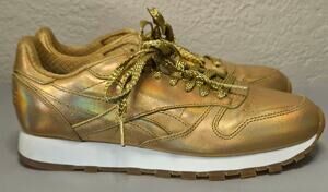 Reebok Wonder Woman 1984 Classic Leather Gold Sneakers Mens 7 EU39 FX7194 (166)